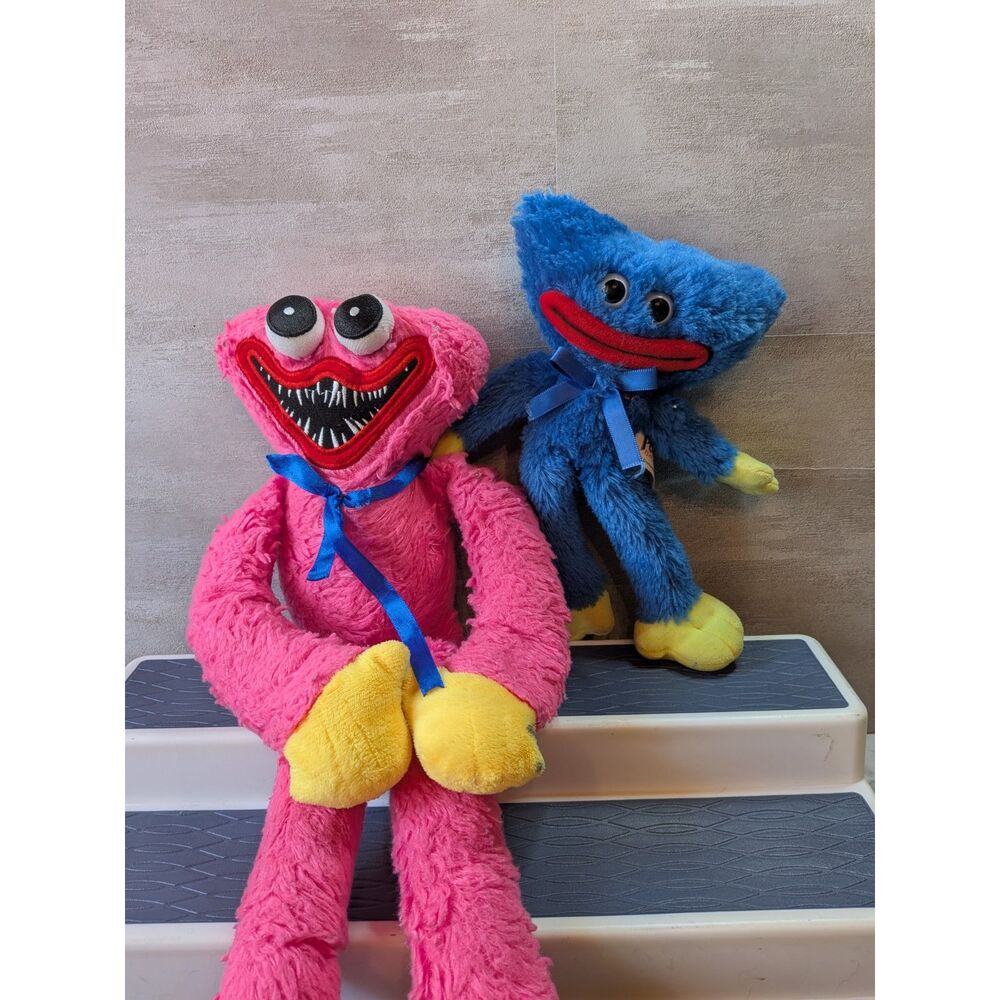 Poppy Playtime Huggy Wuggy Kissy Missy Plush Lot 2 PhatMojo 2022 2023